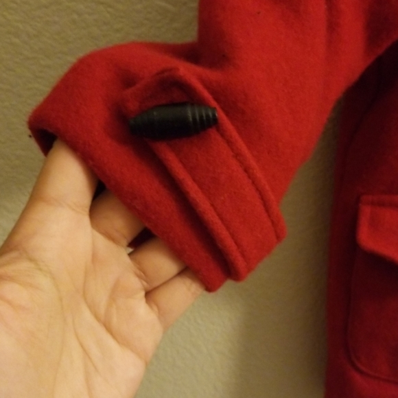 Talbots red peacoat style coat kids 4 wool - Picture 4 of 8